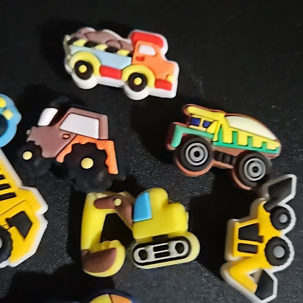 Construction Vehicles Shoe Charms set of 15 New in Package